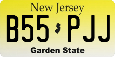 NJ license plate B55PJJ