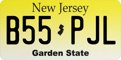 NJ license plate B55PJL