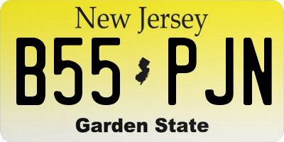 NJ license plate B55PJN