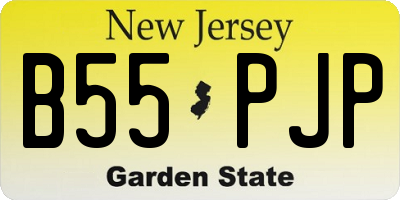 NJ license plate B55PJP