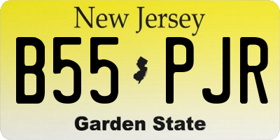 NJ license plate B55PJR