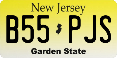 NJ license plate B55PJS