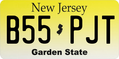 NJ license plate B55PJT
