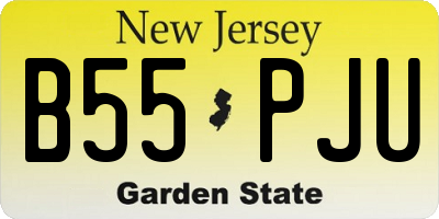 NJ license plate B55PJU