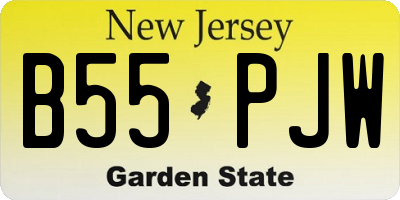 NJ license plate B55PJW
