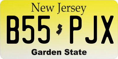 NJ license plate B55PJX