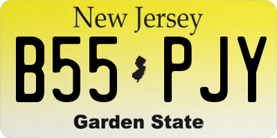 NJ license plate B55PJY