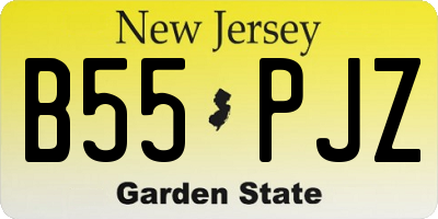 NJ license plate B55PJZ