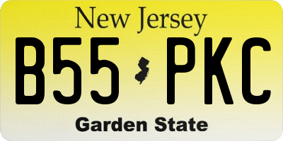 NJ license plate B55PKC