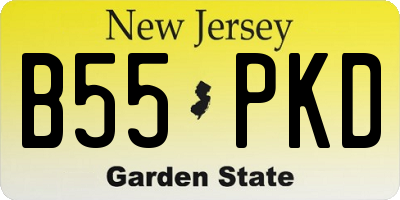 NJ license plate B55PKD