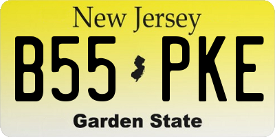 NJ license plate B55PKE