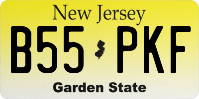 NJ license plate B55PKF