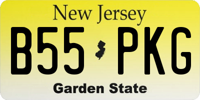 NJ license plate B55PKG
