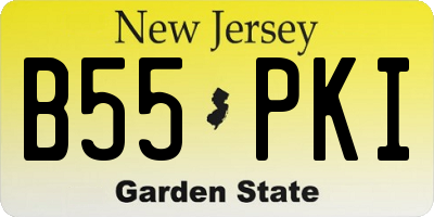 NJ license plate B55PKI