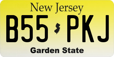 NJ license plate B55PKJ