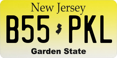 NJ license plate B55PKL