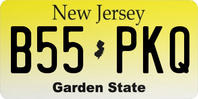 NJ license plate B55PKQ
