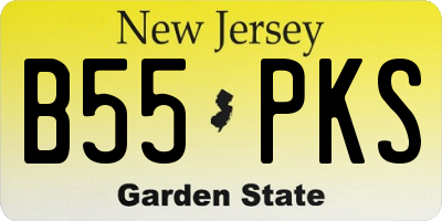 NJ license plate B55PKS