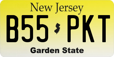 NJ license plate B55PKT