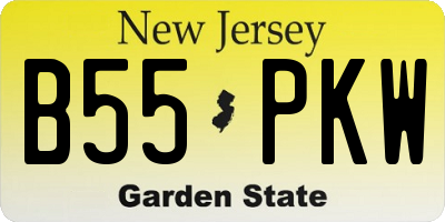 NJ license plate B55PKW