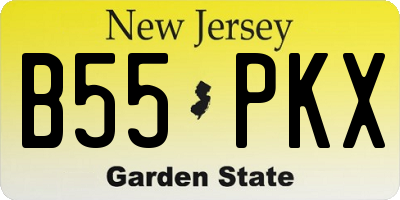 NJ license plate B55PKX