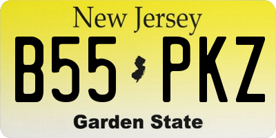 NJ license plate B55PKZ