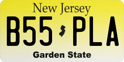 NJ license plate B55PLA