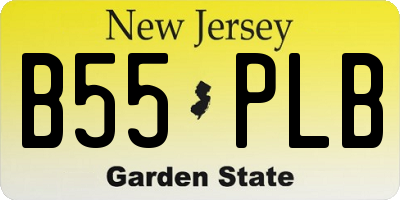 NJ license plate B55PLB