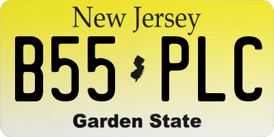 NJ license plate B55PLC