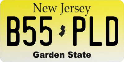 NJ license plate B55PLD