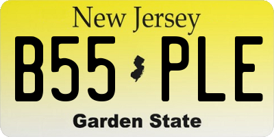 NJ license plate B55PLE