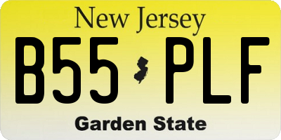 NJ license plate B55PLF