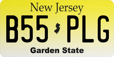 NJ license plate B55PLG