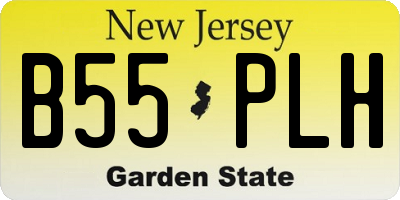 NJ license plate B55PLH