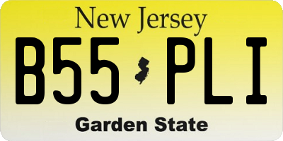 NJ license plate B55PLI