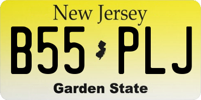 NJ license plate B55PLJ
