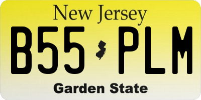 NJ license plate B55PLM