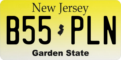 NJ license plate B55PLN