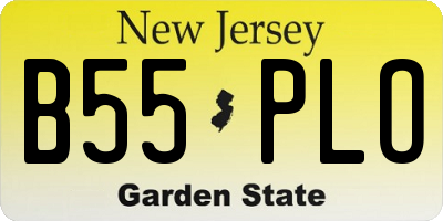 NJ license plate B55PLO