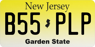 NJ license plate B55PLP