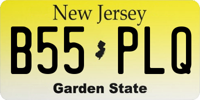 NJ license plate B55PLQ