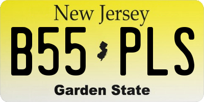 NJ license plate B55PLS