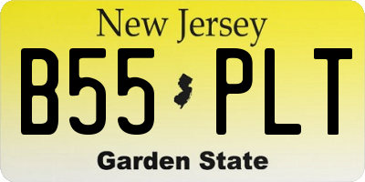 NJ license plate B55PLT