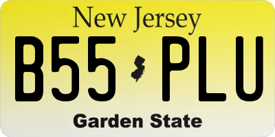 NJ license plate B55PLU