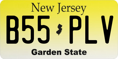 NJ license plate B55PLV