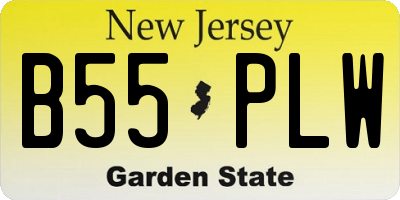 NJ license plate B55PLW