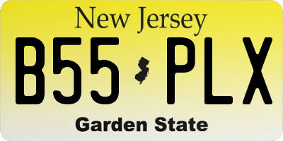 NJ license plate B55PLX