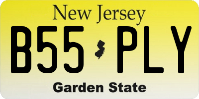 NJ license plate B55PLY