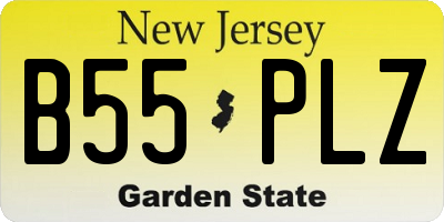 NJ license plate B55PLZ
