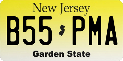 NJ license plate B55PMA